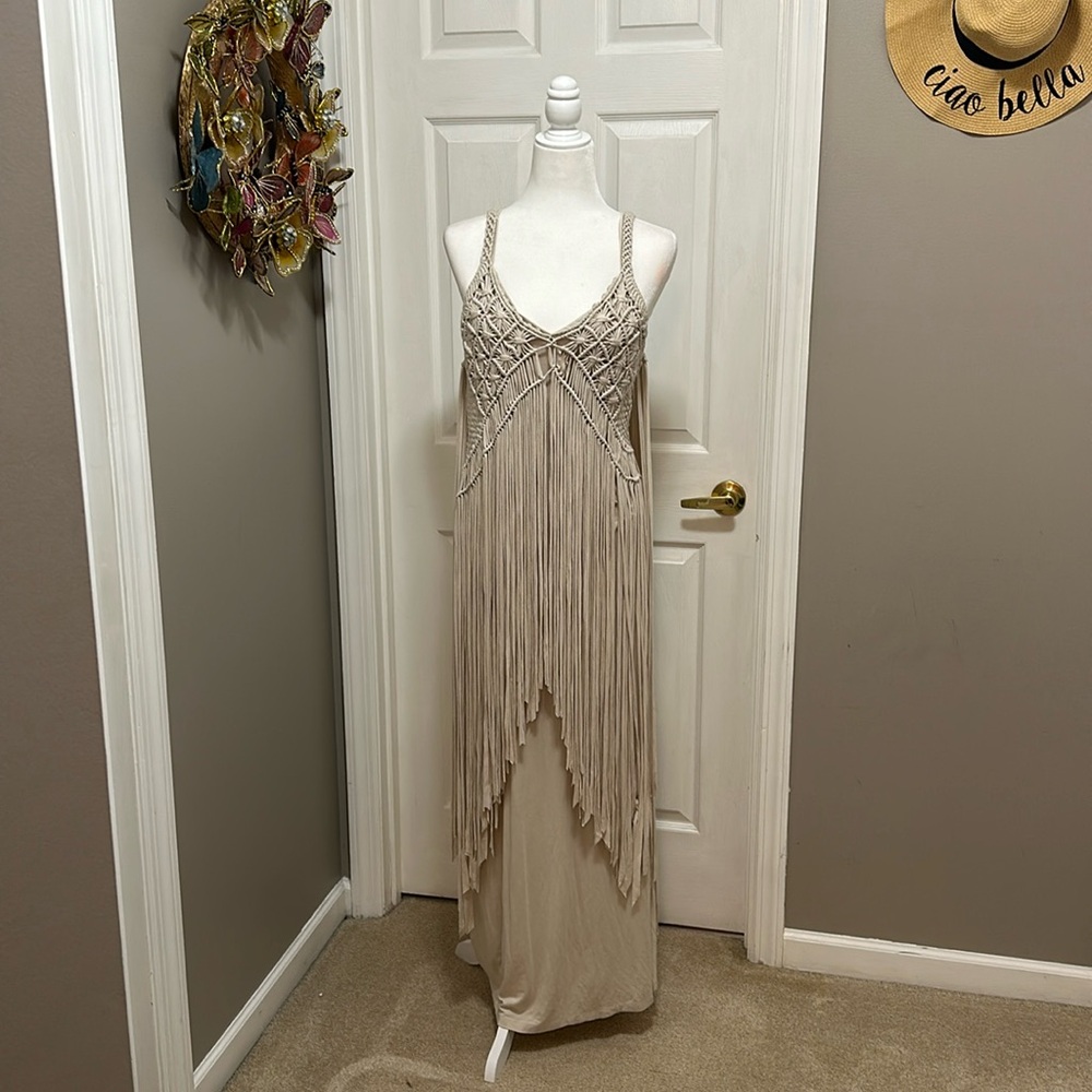 Fringe maxi dress